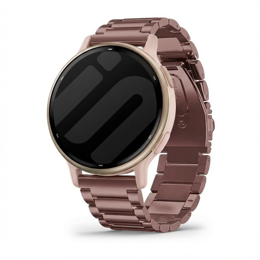 Correa acero Garmin Vivoactive 5 (marrón bronce)