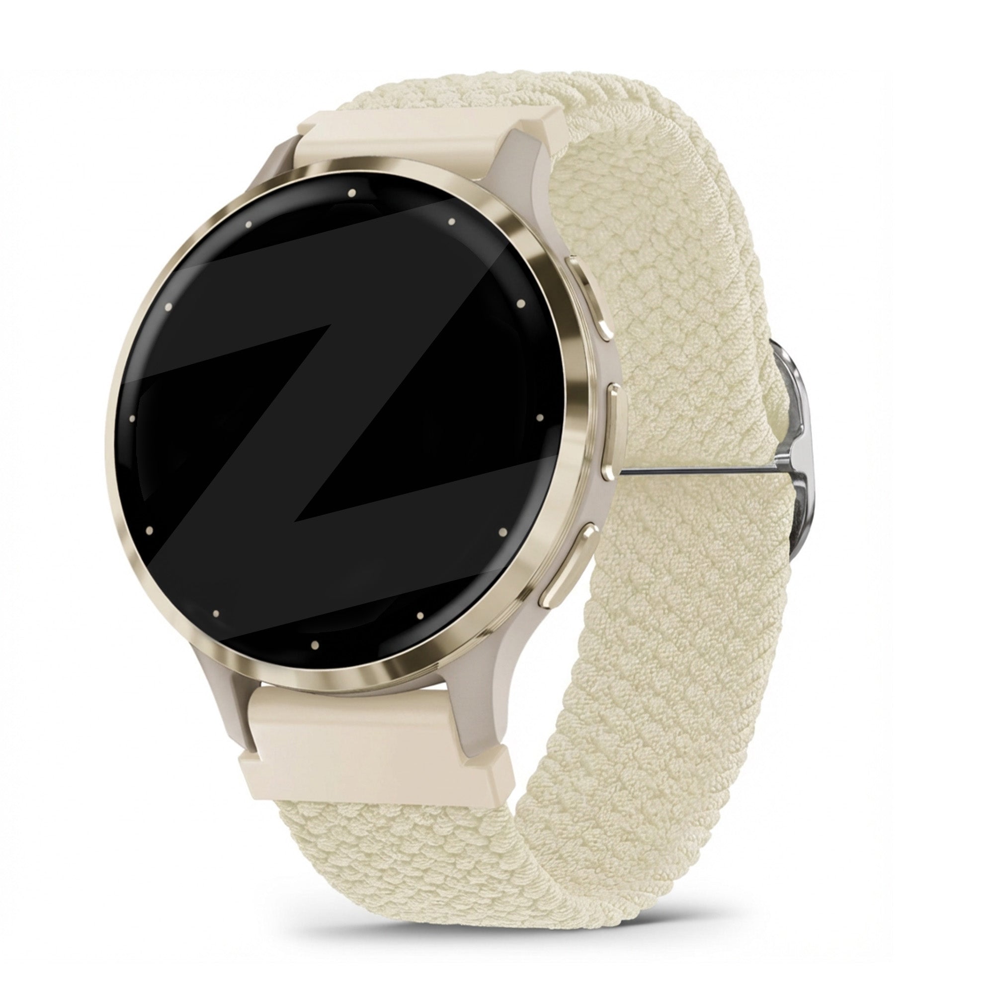 Bandz Correa trenzada ajustable Garmin Venu 3s (blanco estrella)