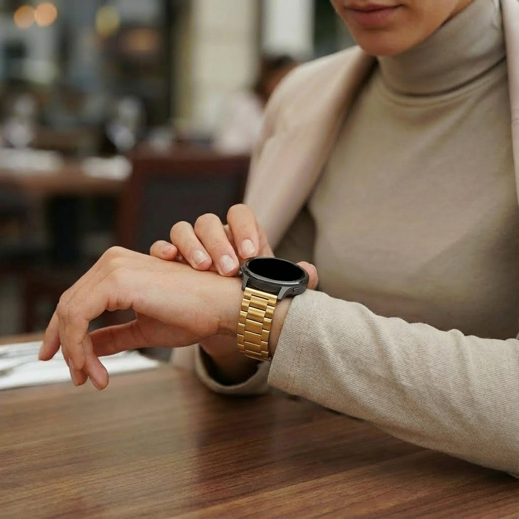 Bandz Correa acero 'Classic' Garmin Vivomove Trend (dorado)