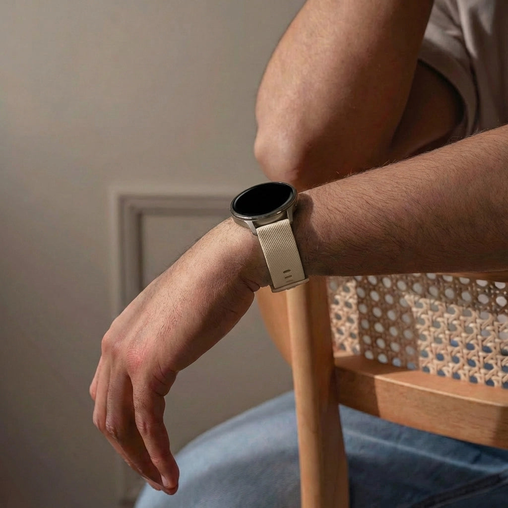 Bandz Garmin Approach S42 Silicone Strap 'Premium' (Beige)