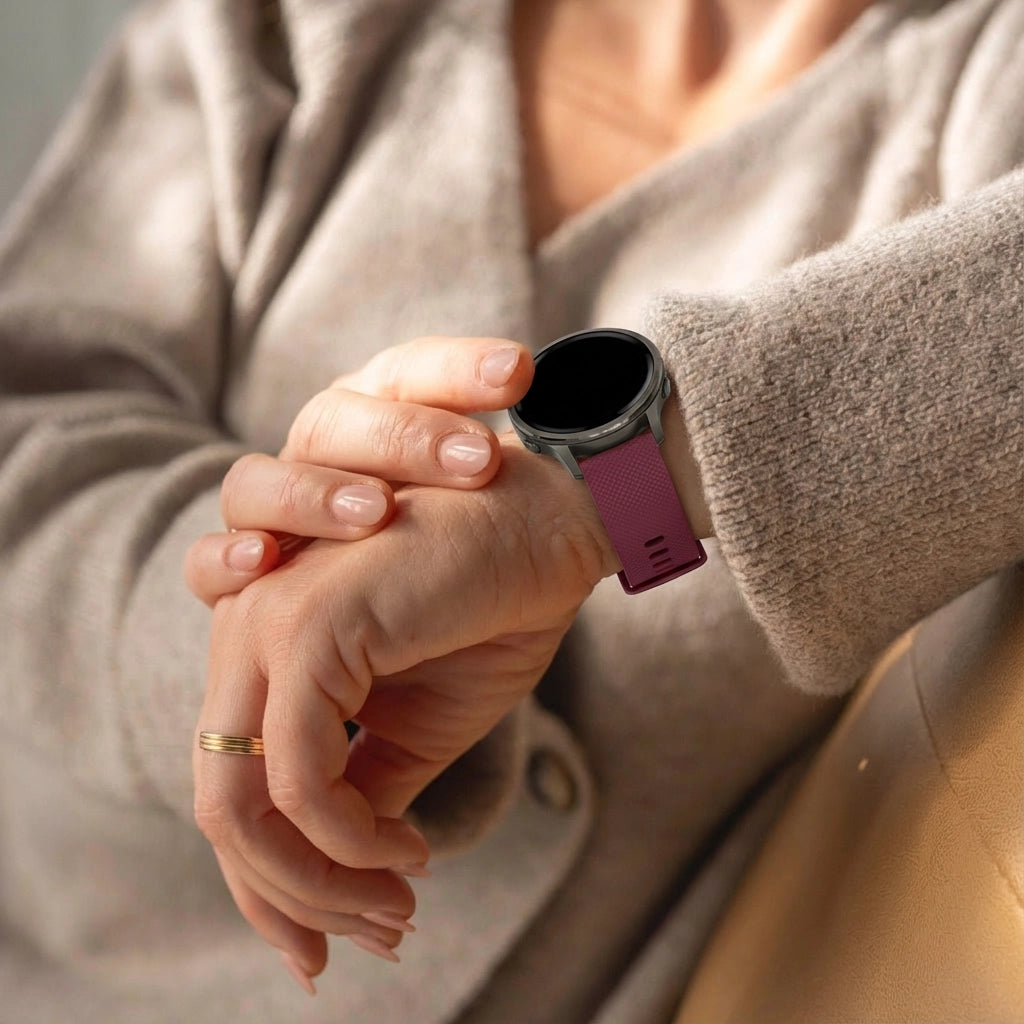 Bandz Garmin Forerunner 245 Silicone Strap 'Premium' (Wine Red)