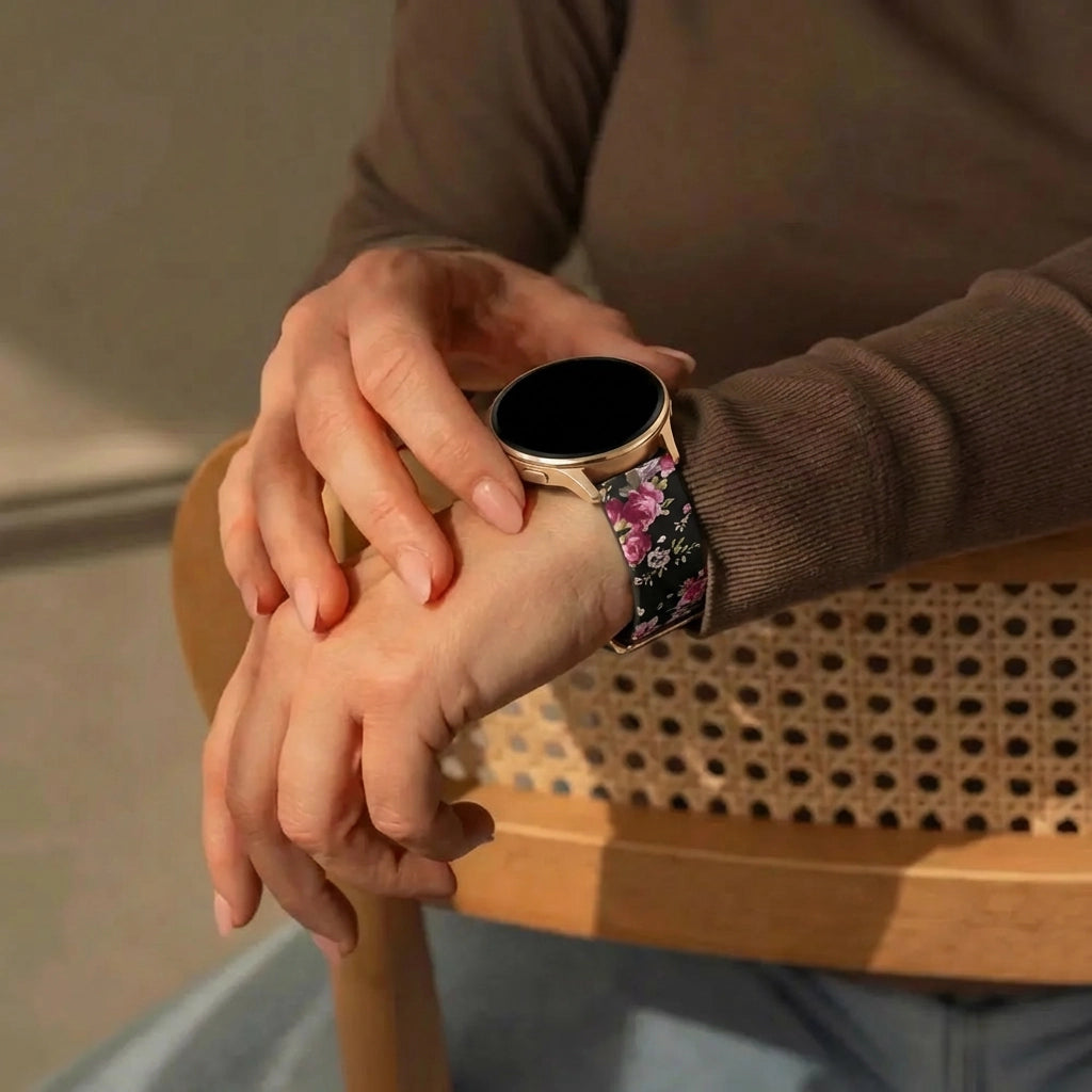 Bandz Correa silicona 'Pink Flower' Garmin Vivoactive 6