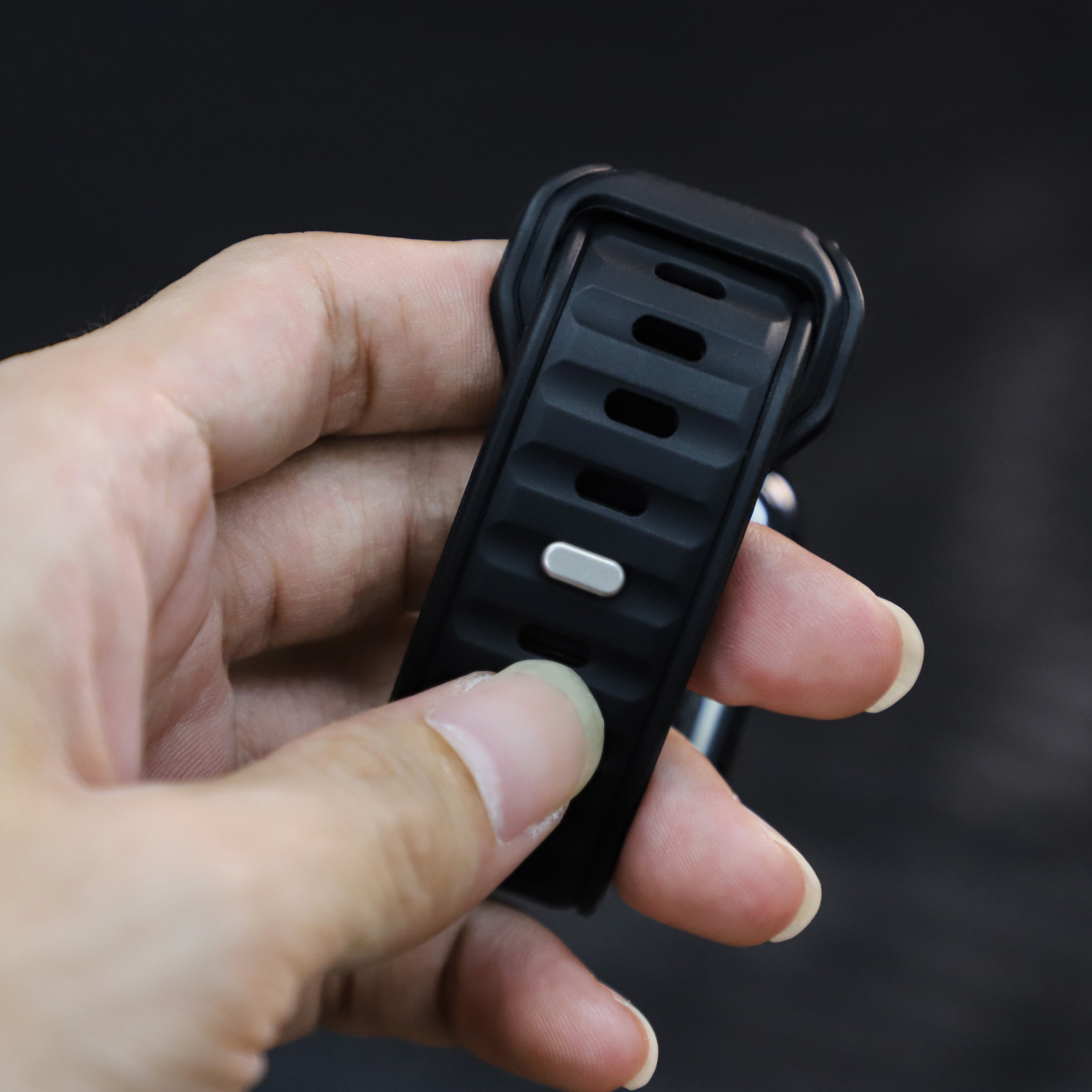 Correa de silicona premium outdoor Apple Watch (negra/negra)