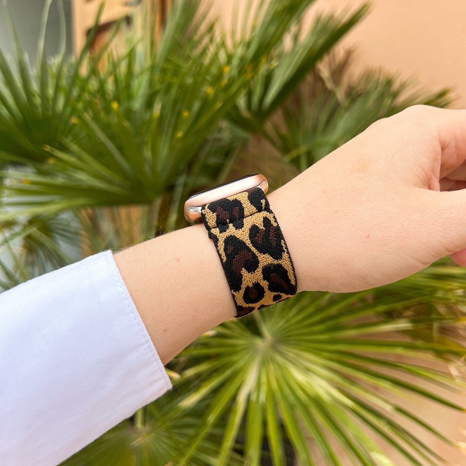 Correa elástica Apple Watch (leopardo)