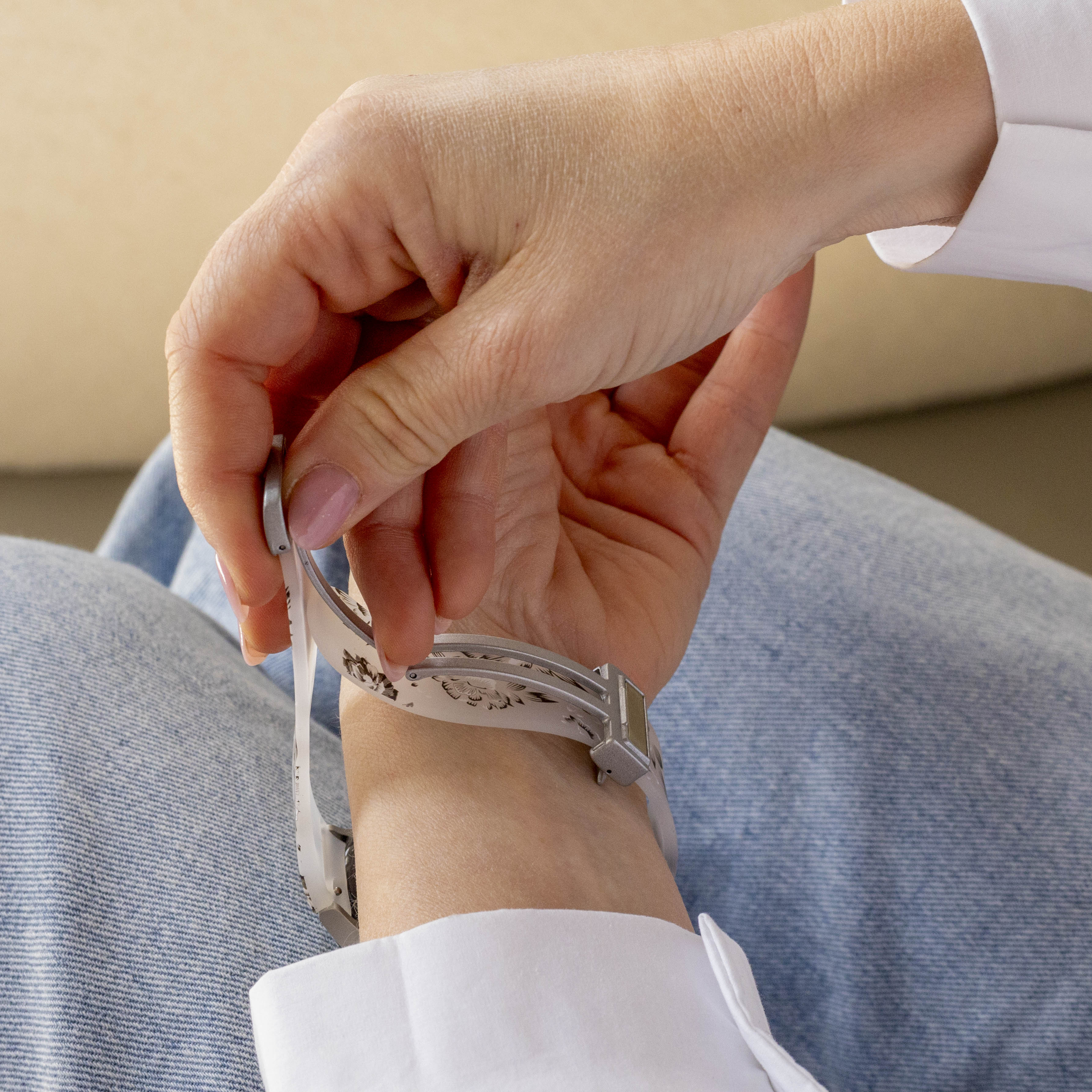 Correa D-Buckle Transparent Flower Samsung Galaxy Watch 7 - 40mm