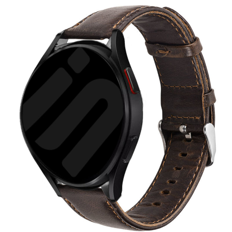 Correa cuero Amazfit Bip 6 (marrón oscuro)