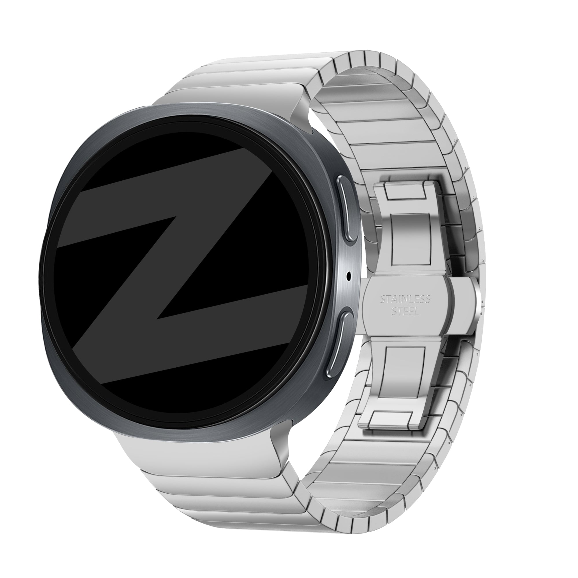 Bandz Samsung Galaxy Watch 8 Classic Steel Strap 'One Bead' (Silver)