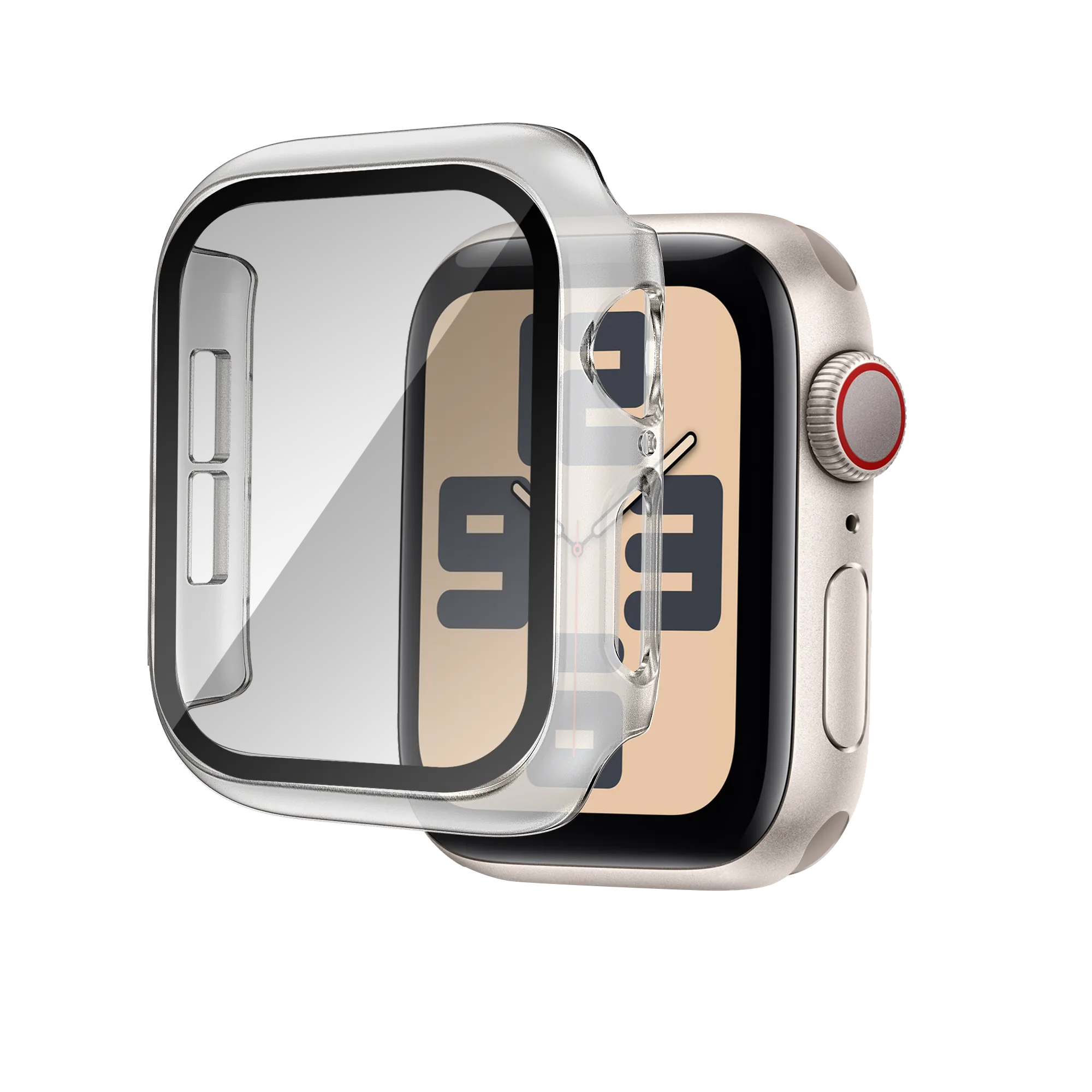 Bandz Funda PC con vidrio Apple Watch 10/11 (transparente)
