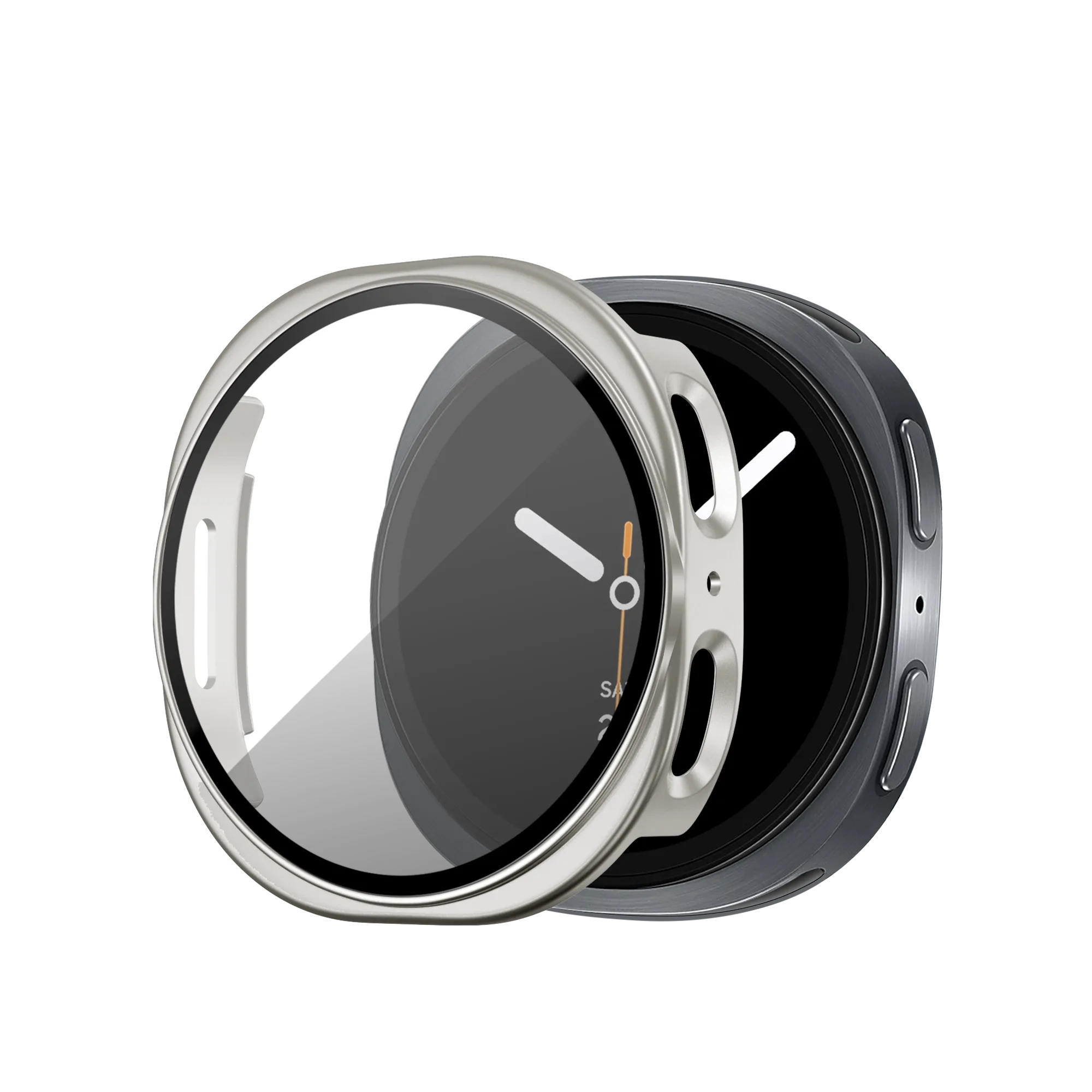 Bandz Funda PC con vidrio Samsung Galaxy Watch 8 / 9 - 40mm (blanco estrella)