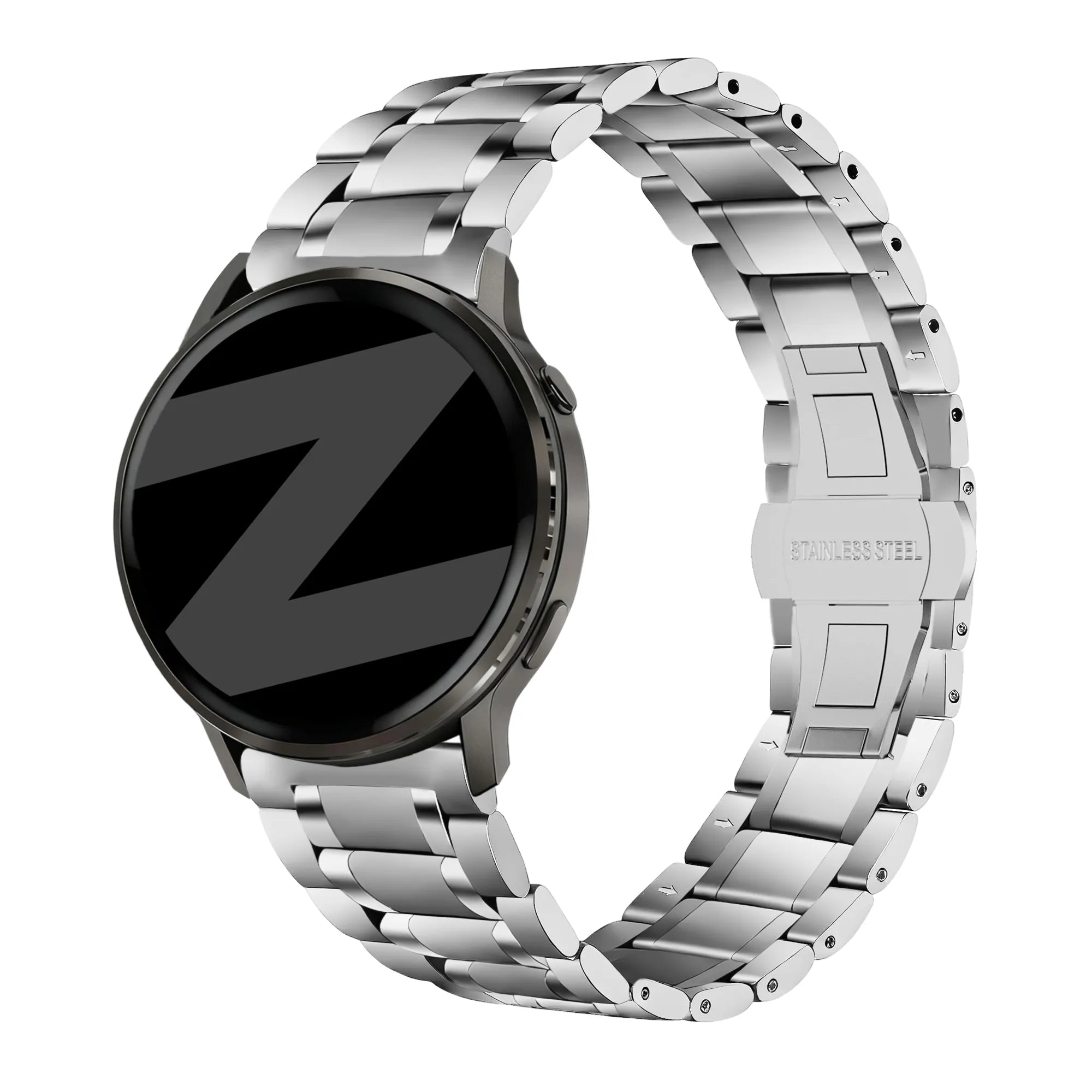 Bandz Correa acero con eslabones 'Deluxe' Garmin Forerunner 265s (plateado)