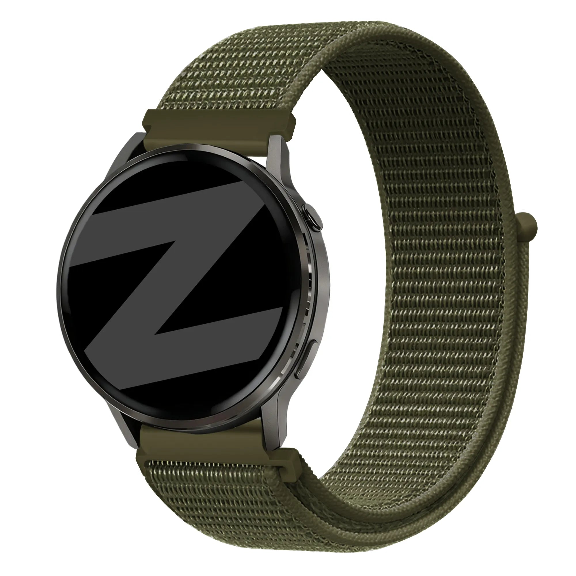 Bandz Garmin Forerunner 570 - 47mm Nylon Loop Strap (Olive)