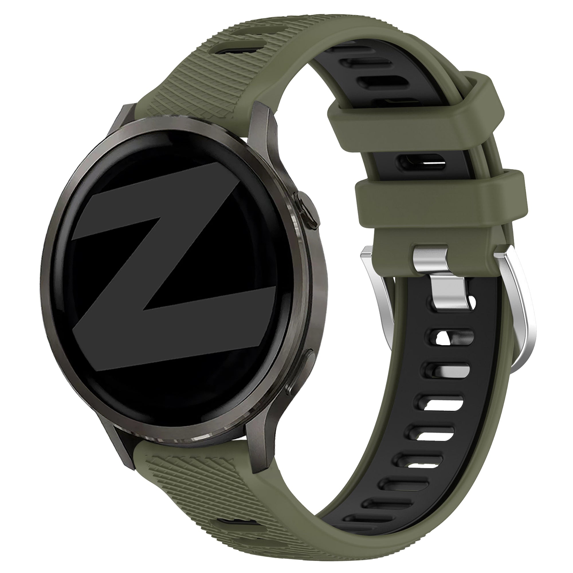 Bandz Correa deportiva con hebilla Garmin Forerunner 255s (verde oliva/negro)
