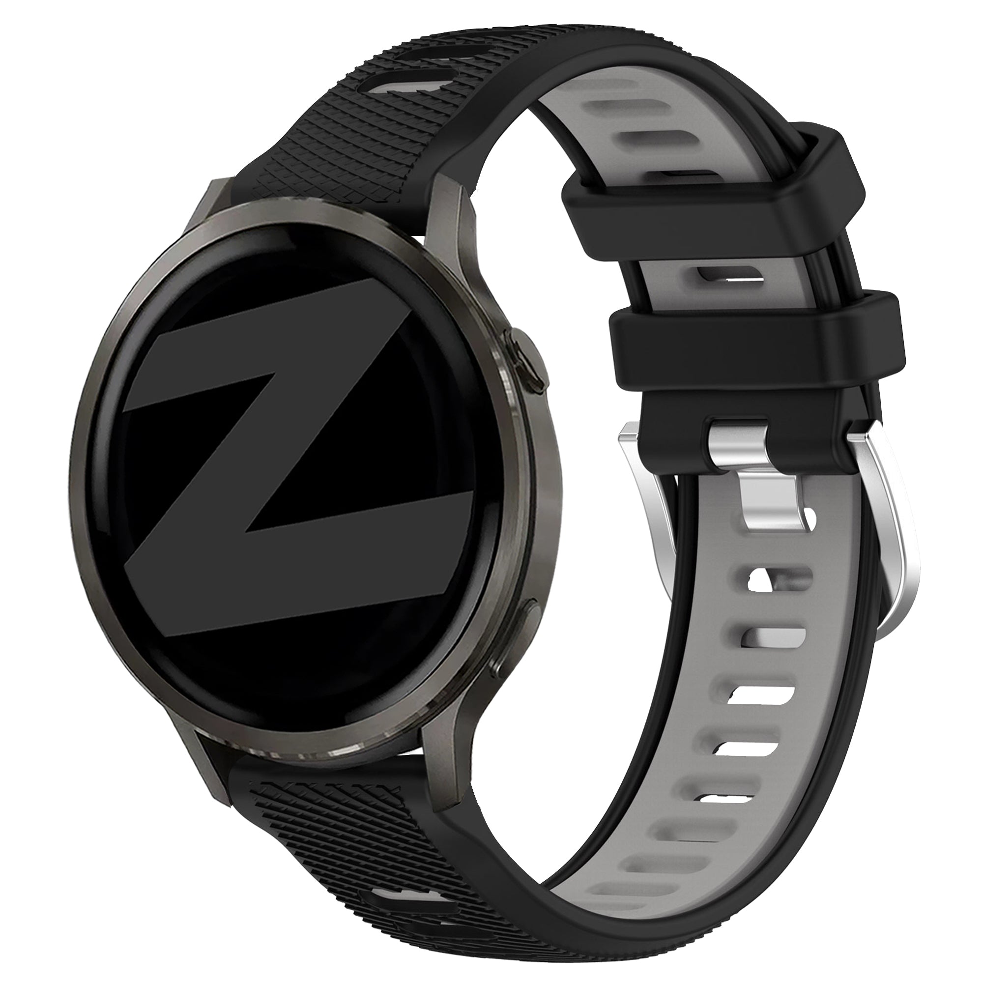 Bandz Correa deportiva con hebilla Garmin Vivoactive 4s (negro/gris)