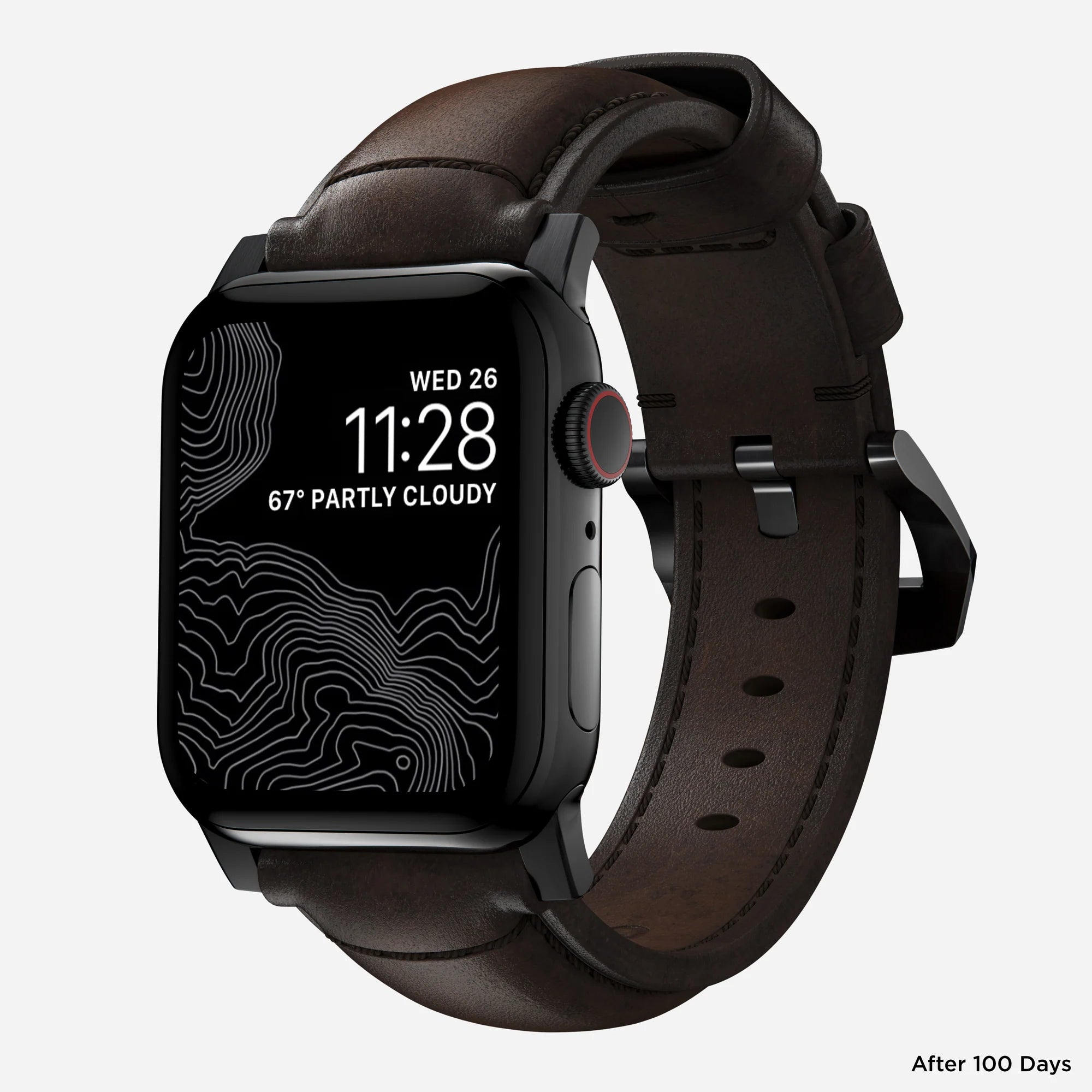 Nomad Correa cuero tradicional Apple Watch (marrón/negro)
