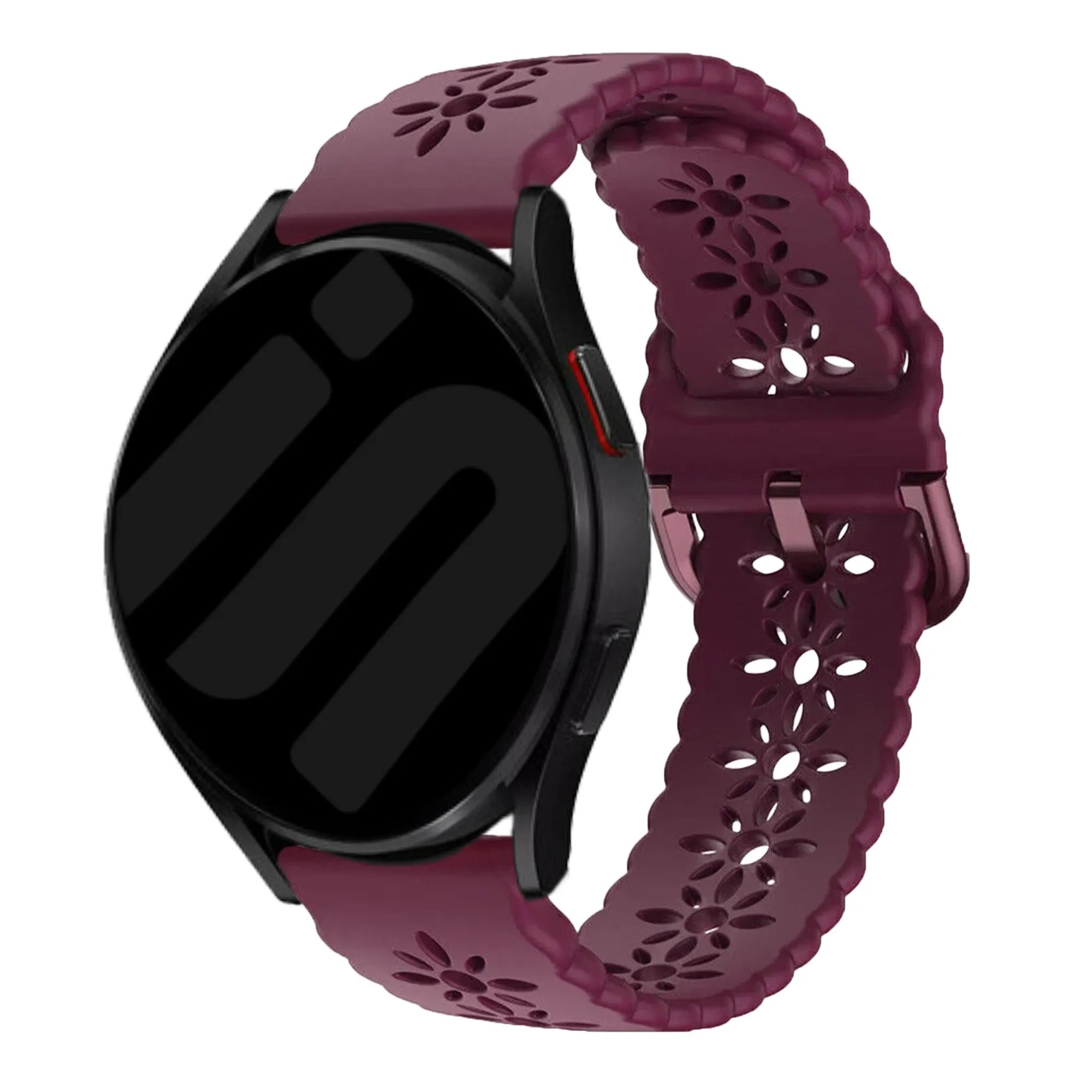 Amazfit GTS 4 Patterned Silicone Strap (Wine Red)