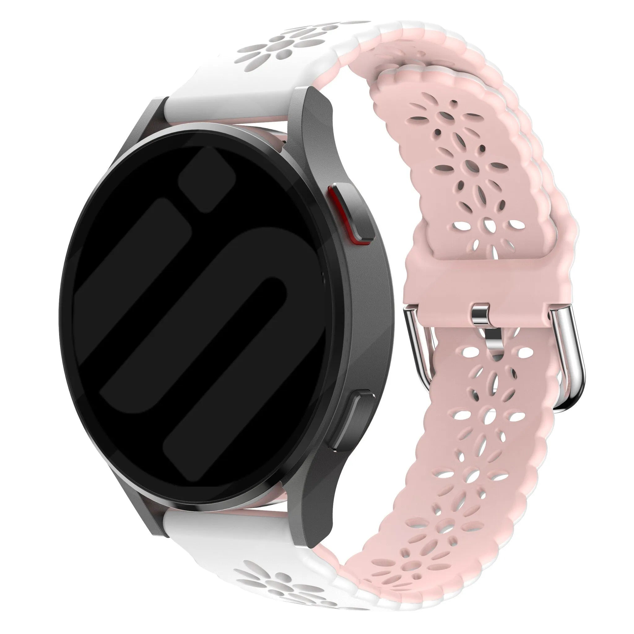 Amazfit GTR Mini Patterned Silicone Strap (lWhite/Pink)