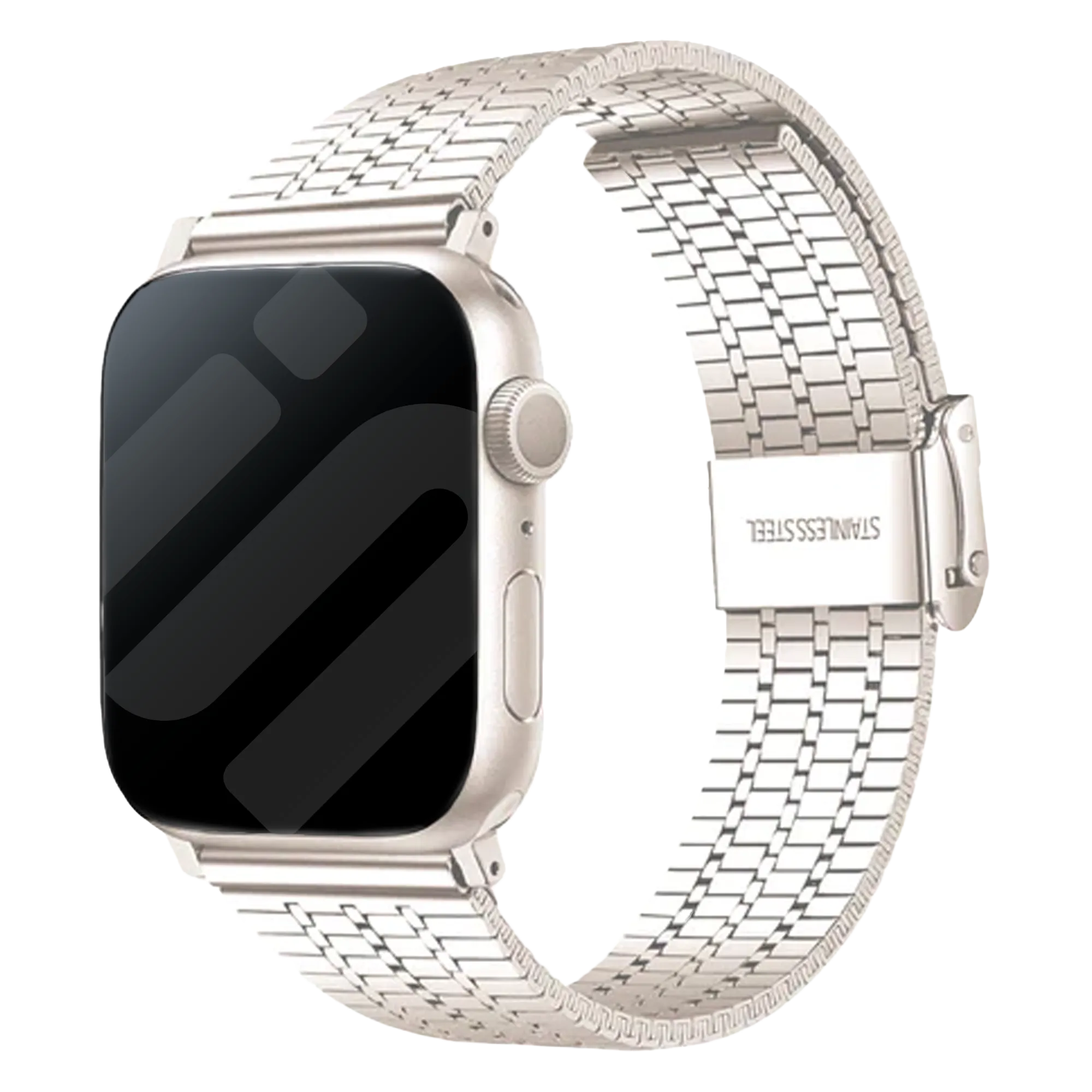 Correa acero inoxidable Apple Watch (blanco estrella)