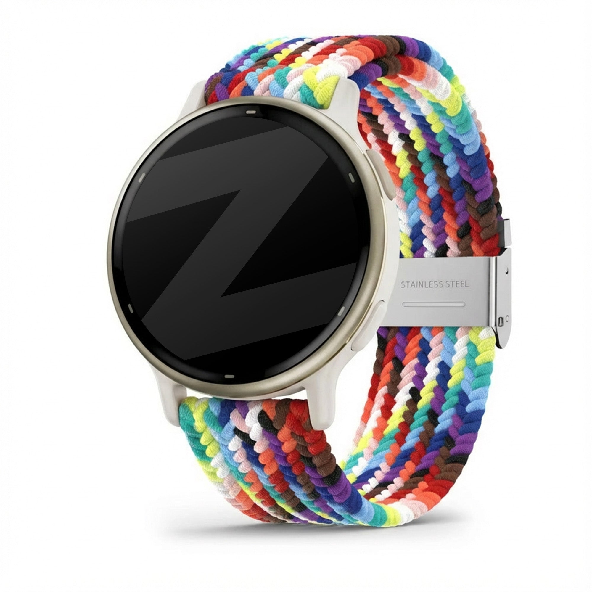 Bandz Correa nylon trenzada Garmin Vivoactive 5 (arcoiris)