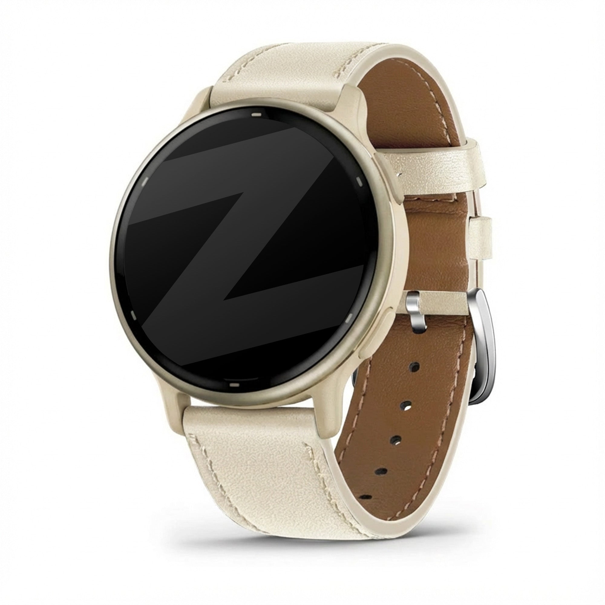 Bandz Correa cuero 'Deluxe' Garmin Vivoactive 5 (beige)