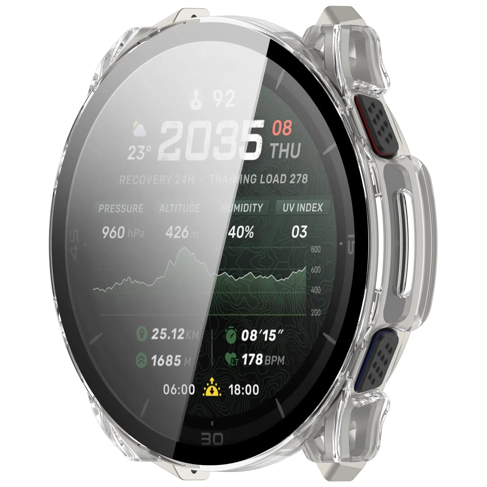 Funda rígida con cristal Amazfit Cheetah 2 Ultra (transparente)