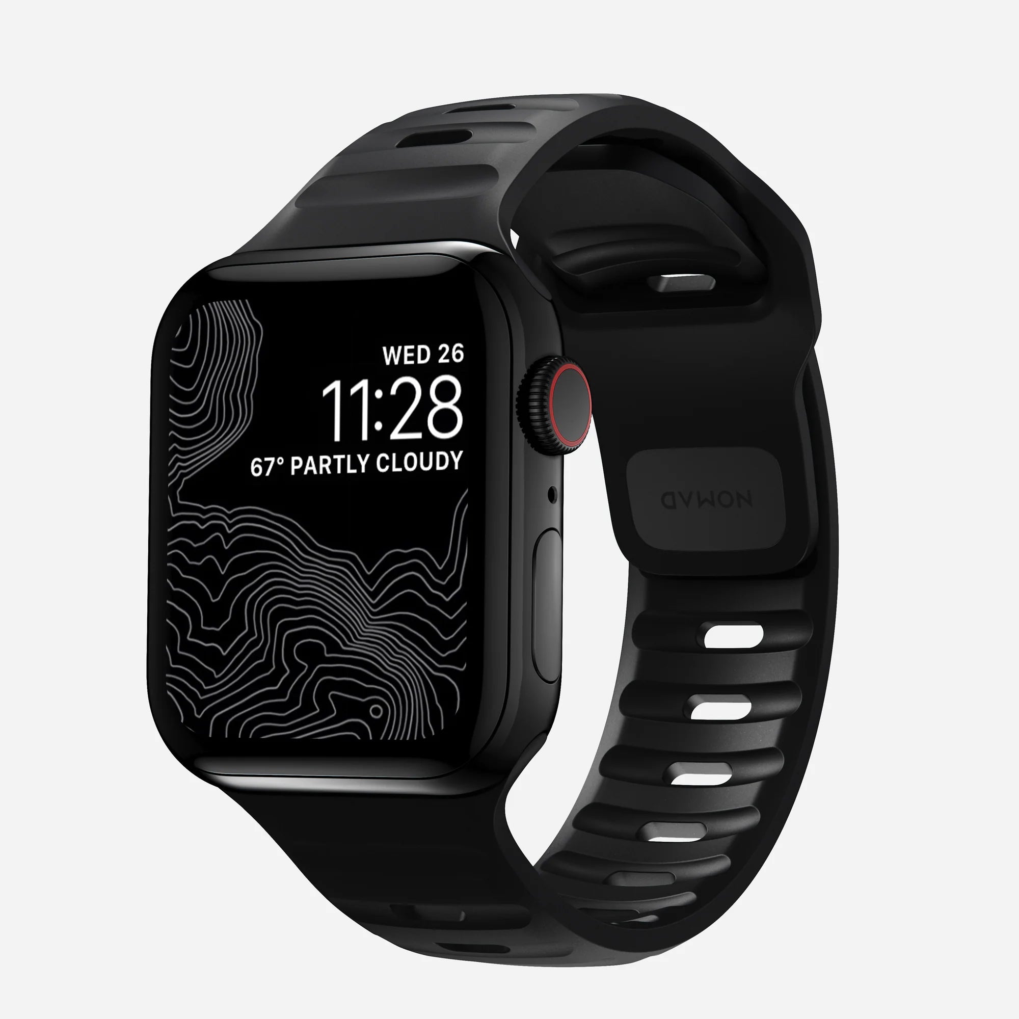Nomad Correa silicona deportiva Apple Watch (negro)