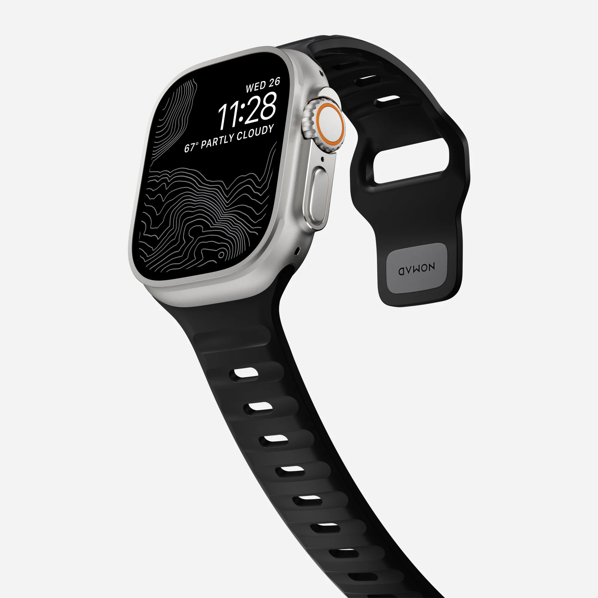 Nomad Correa silicona deportiva Apple Watch (negro)
