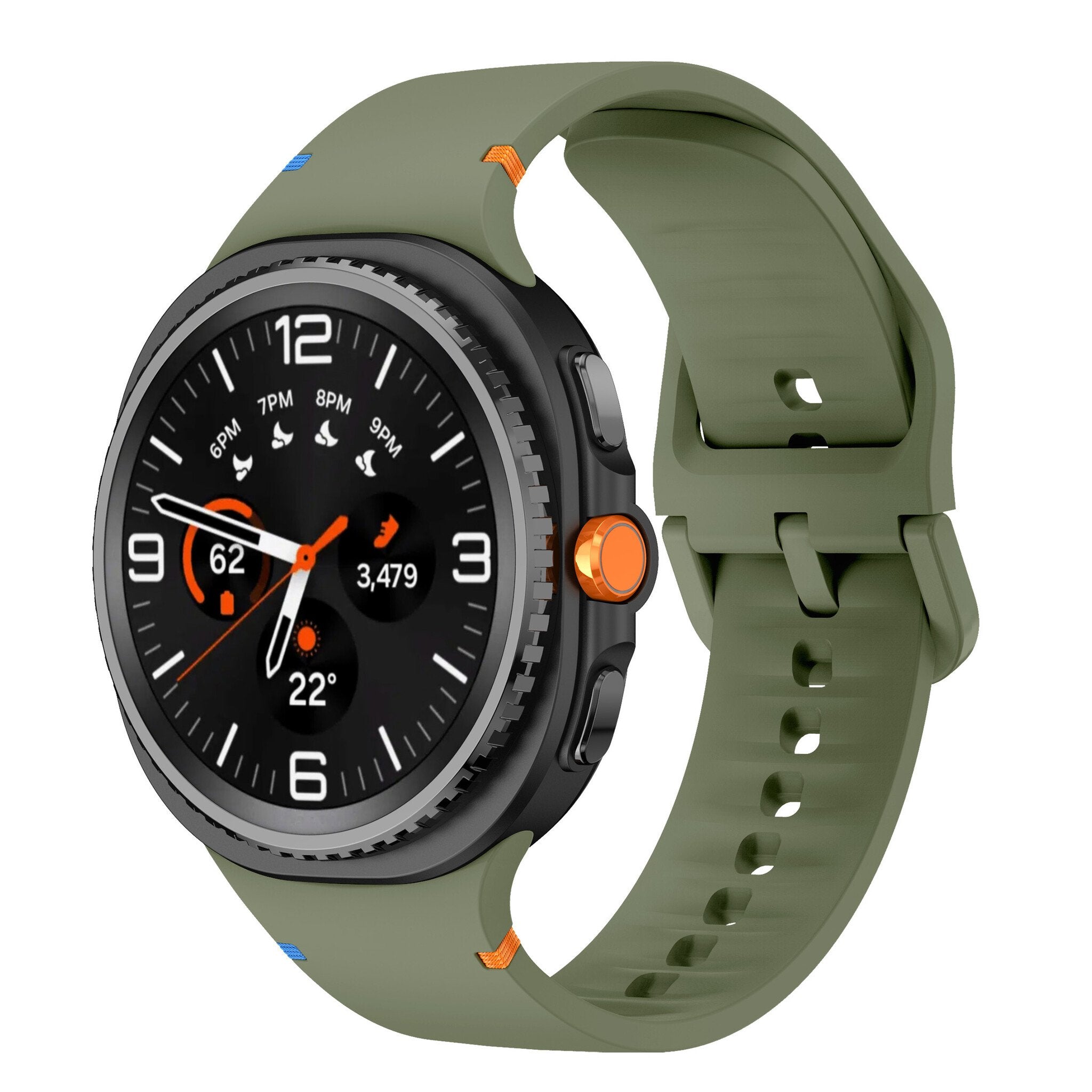 Correa silicona clásico Samsung Galaxy Watch 9 - 44mm (verde militar)