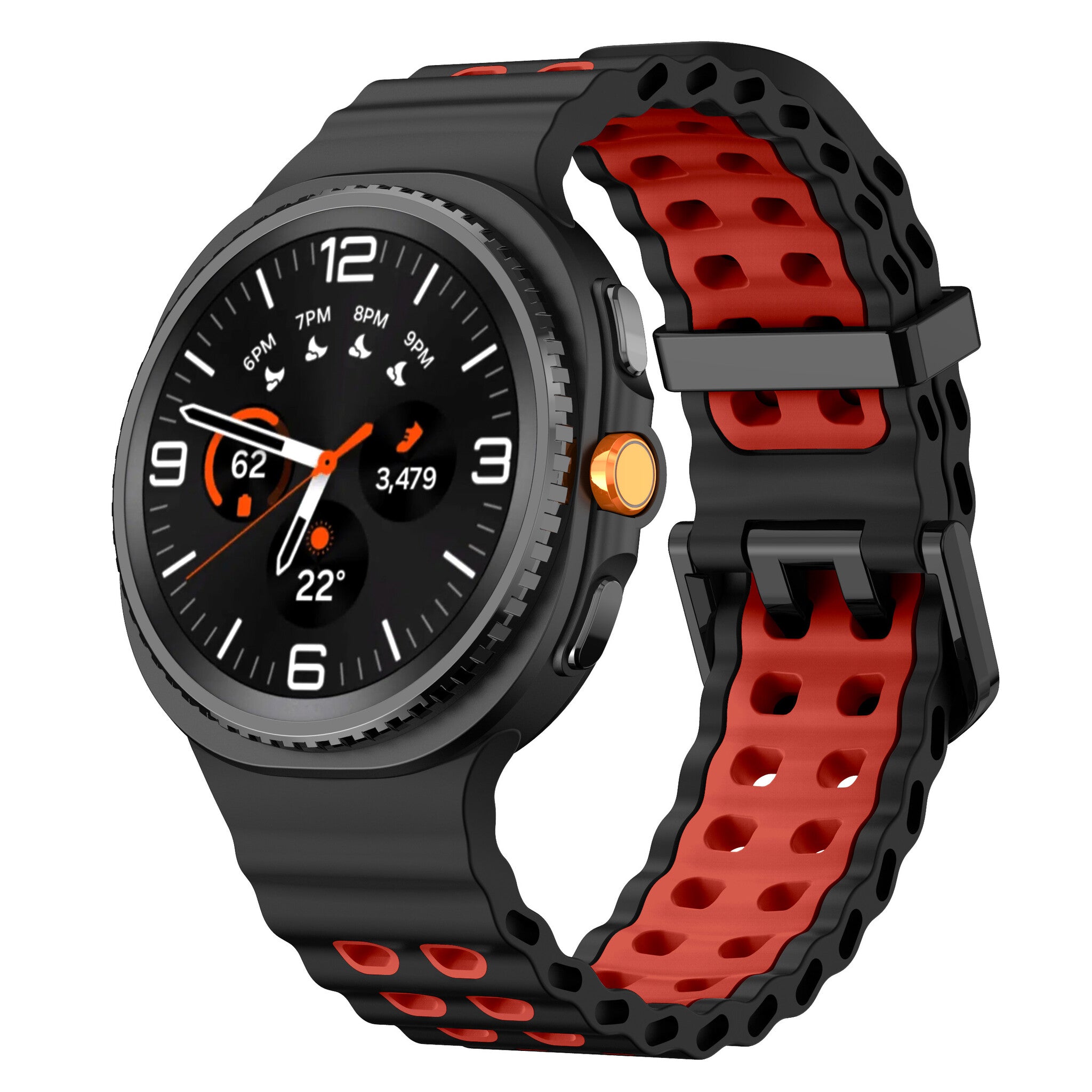 Correa Ocean Samsung Galaxy Watch 8 Classic (negro/rojo)