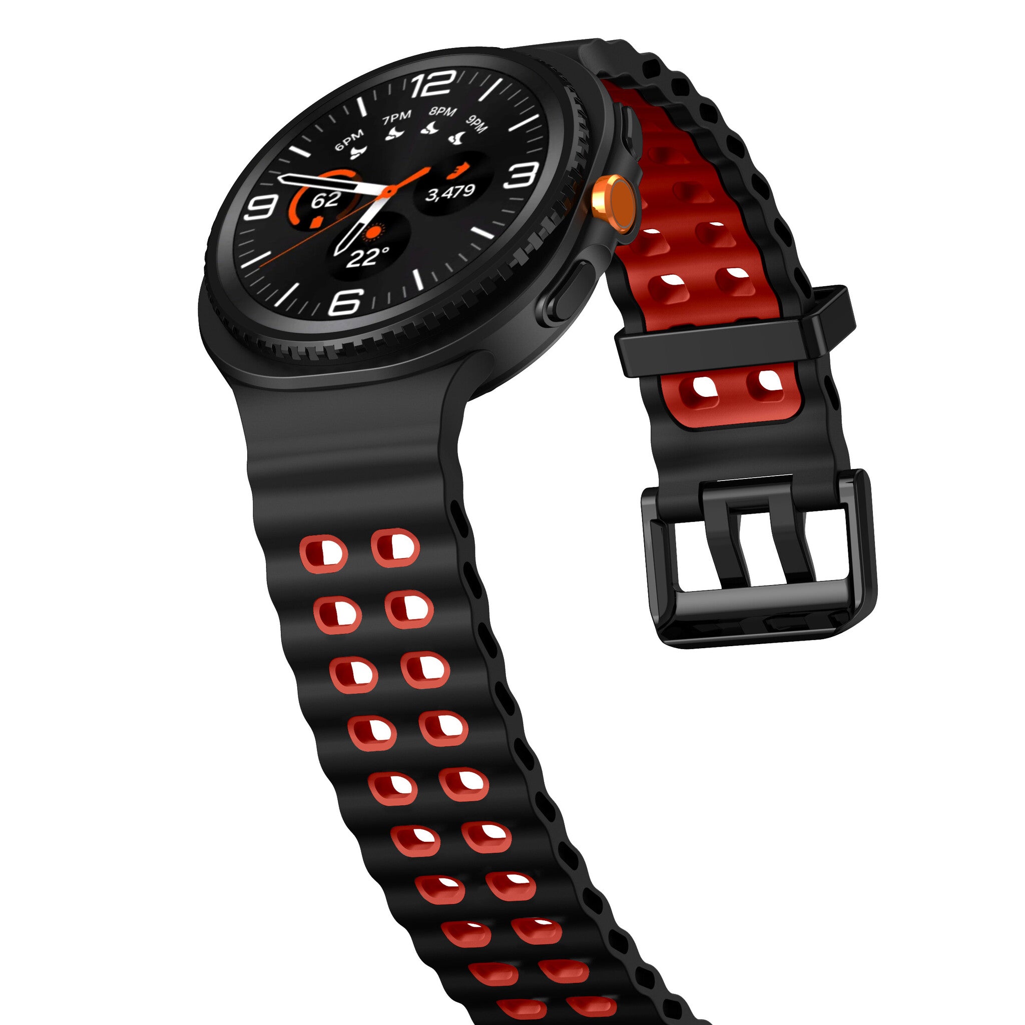 Correa Ocean Samsung Galaxy Watch 8 Classic (negro/rojo)
