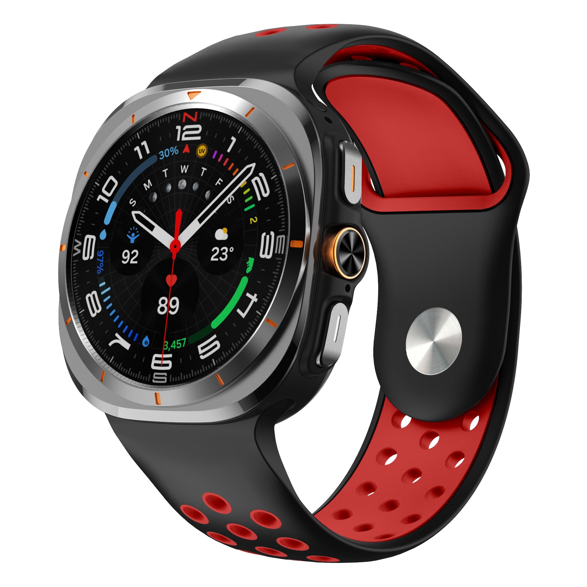 Correa deportiva Samsung Galaxy Watch Ultra 2 (negro/rojo)