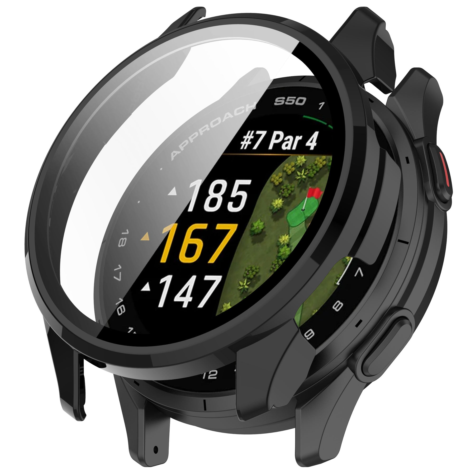 Funda con vidrio Garmin Approach S50 (negro)