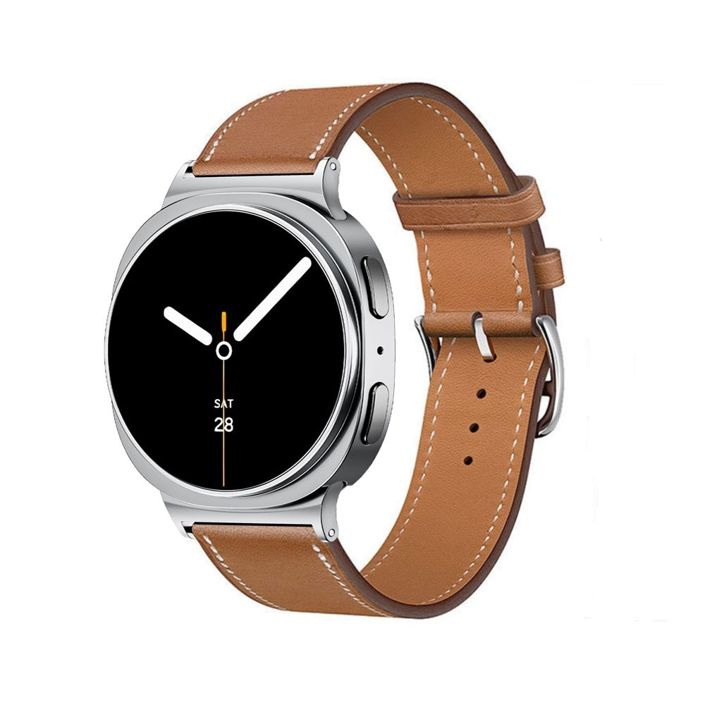 Correa cuero clasico Samsung Galaxy Watch 8 Classic (marrón)