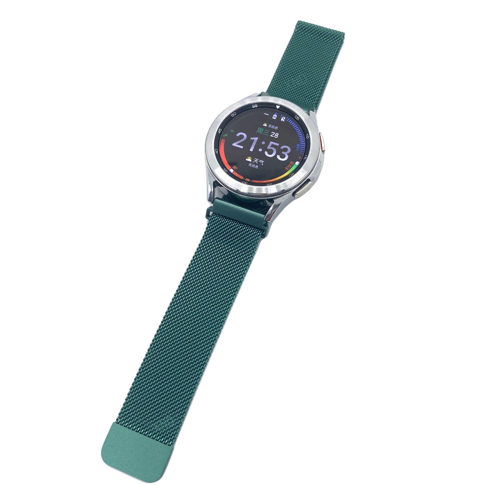 Correa milanesa Samsung Galaxy Watch 3 41mm (verde)