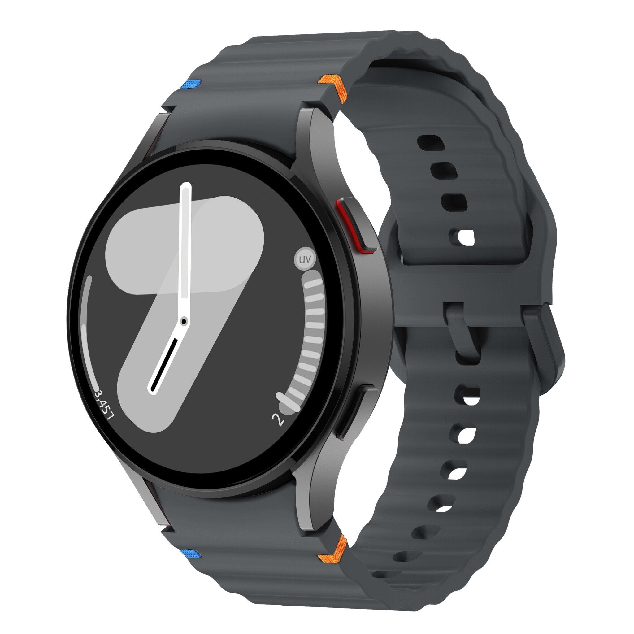 Correa ondulada Samsung Galaxy Watch 4 44mm 7 - 40mm (grafito)