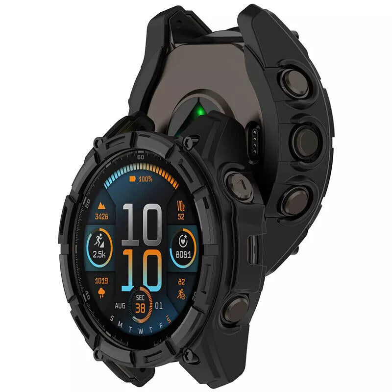 Funda TPU robusta Garmin Fenix 8 - 51mm SOLAR (negra)