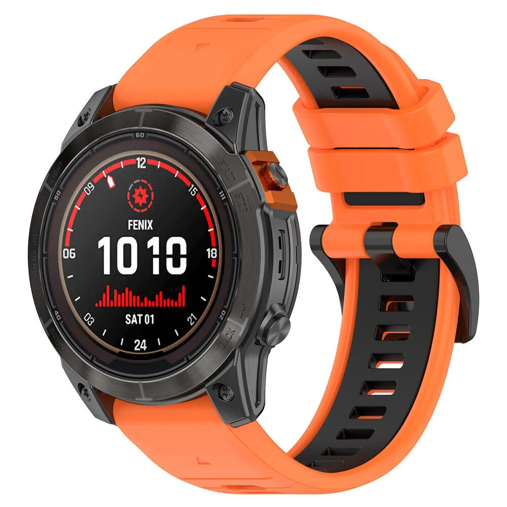 Correa deportiva con hebilla Garmin Fenix 8 Pro - 51mm (naranja/negro)