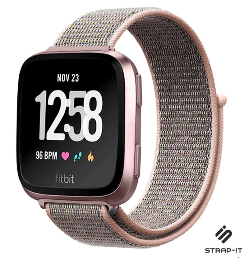 Correa nylon Fitbit Versa (rosa empolvado)