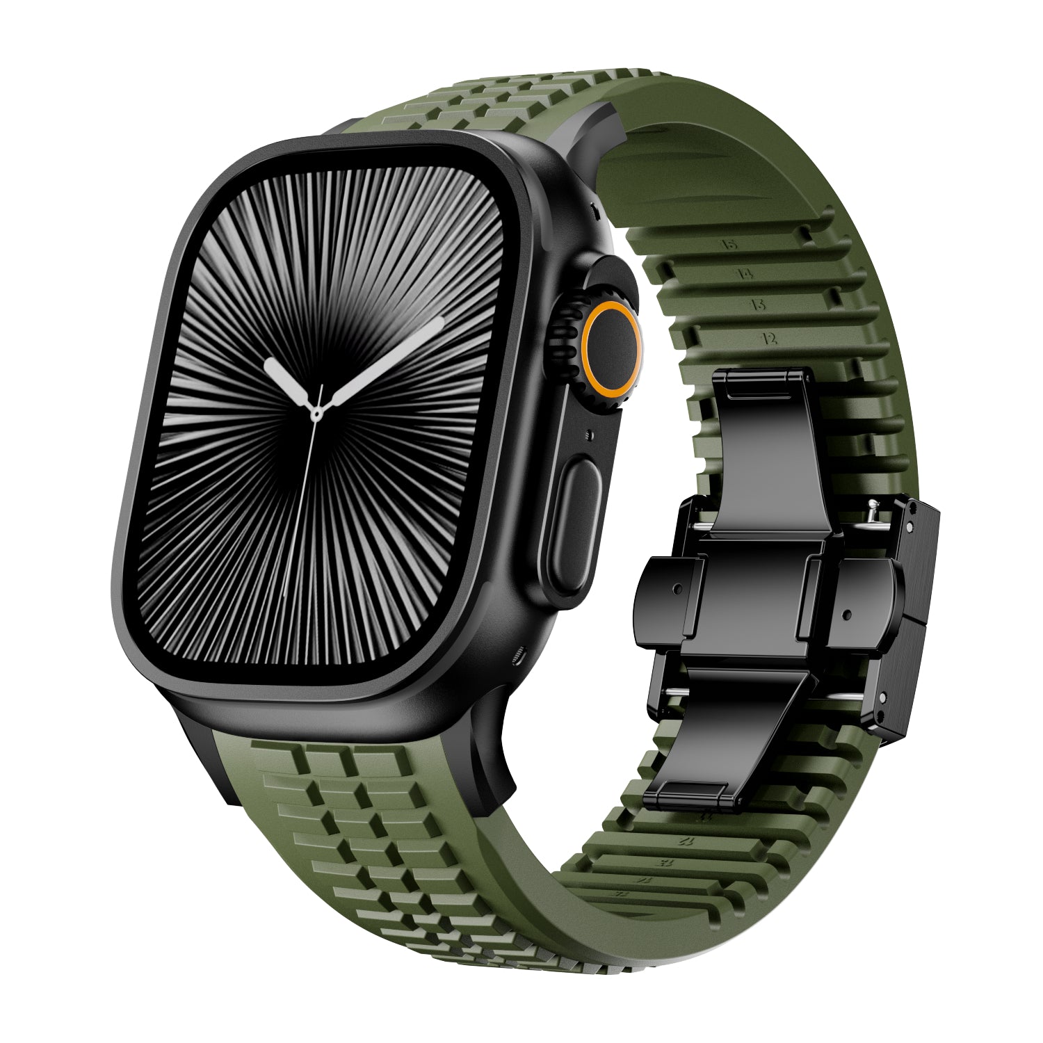 Correa silicona 'Premium' Apple Watch Ultra (verde militar)
