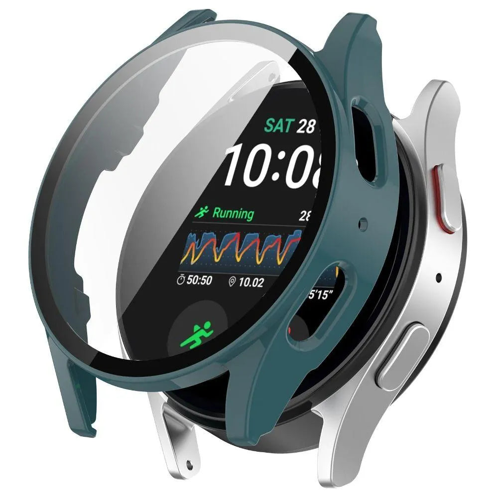 Funda rígida con vidrio Samsung Galaxy Watch 7 44mm (verde pino)