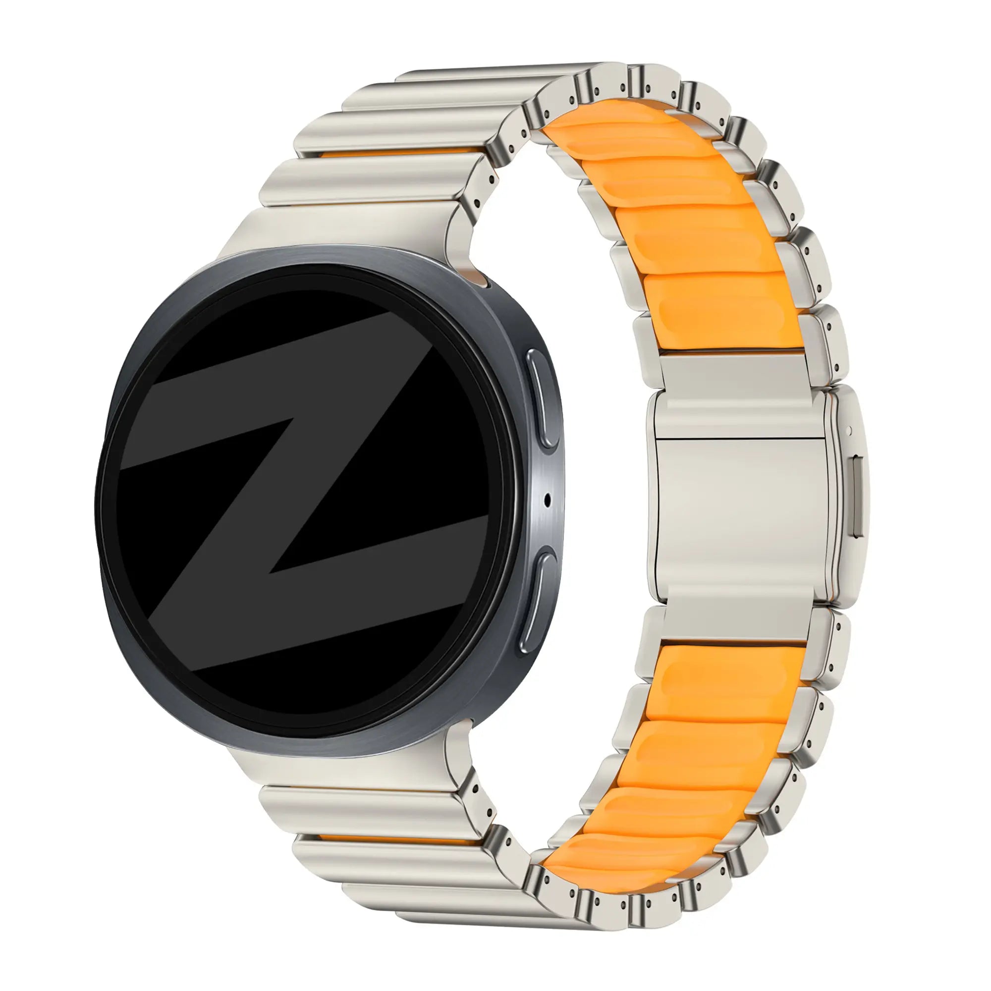 Bandz Correa titanio 'Hybrid' Samsung Galaxy Watch 9 - 40mm (titanio/naranja)
