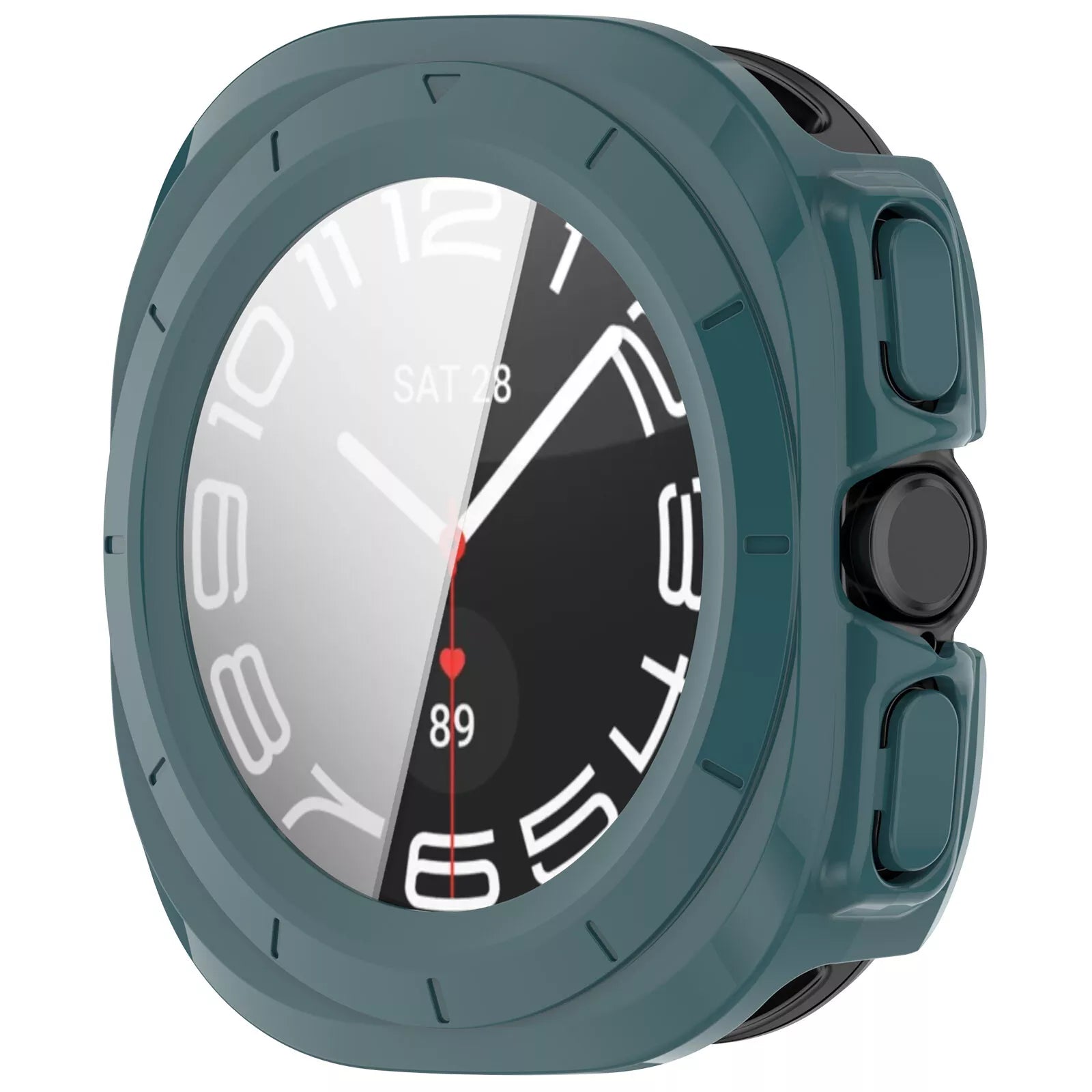 Funda rígida con vidrio Samsung Galaxy Watch Ultra (verde pino)