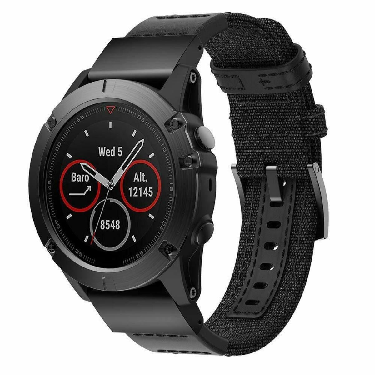 Correa nylon híbrida Garmin Fenix 7 (negro)