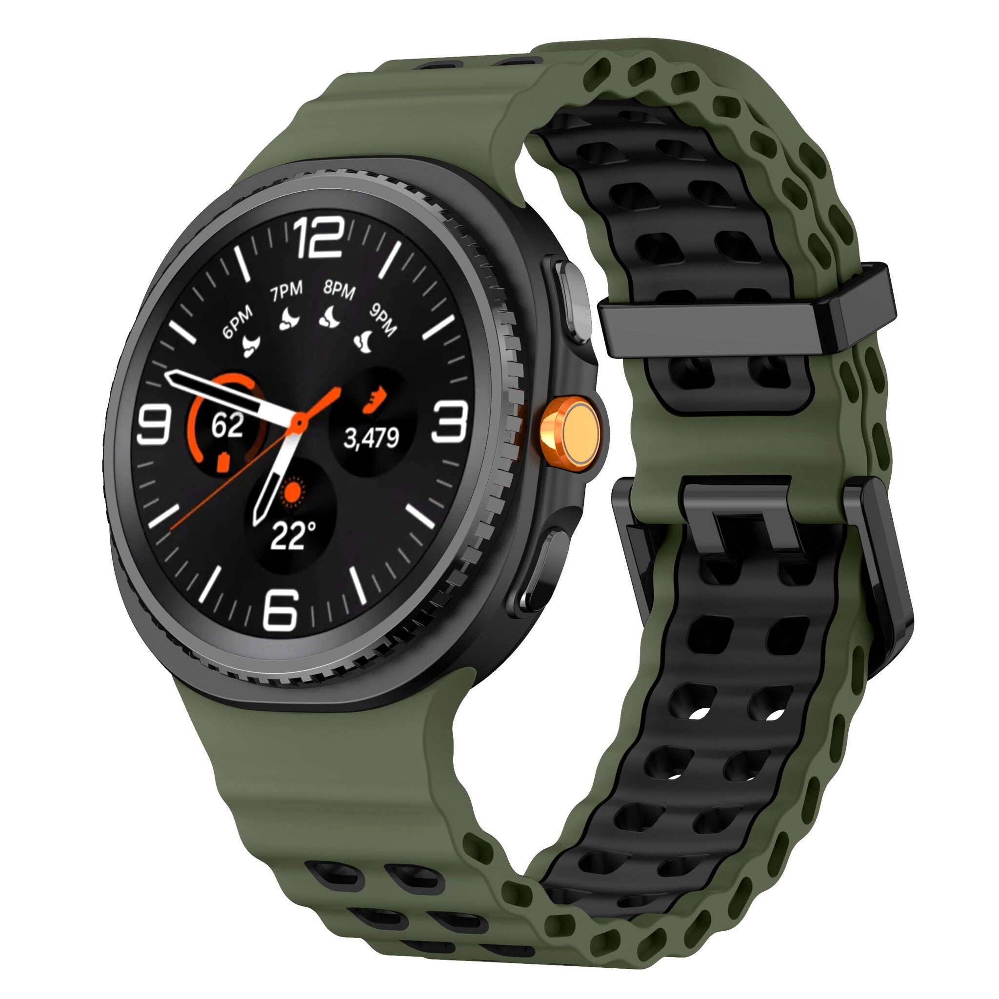 Samsung Galaxy Watch 8 - 44mm Ocean Strap (Green/Black)