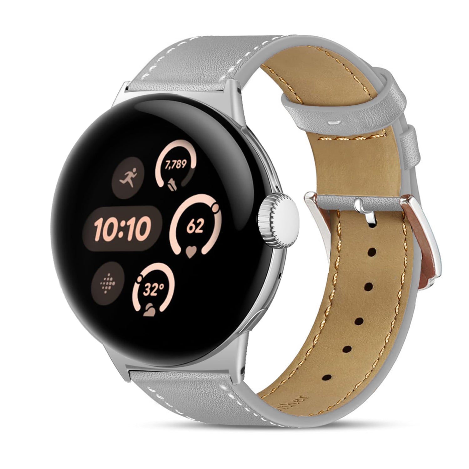Correa cuero moderna Google Pixel Watch 4 - 45mm (gris)