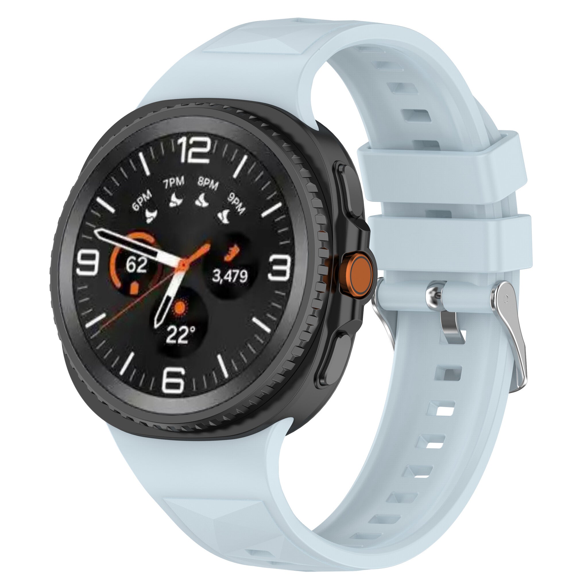 Samsung Galaxy Watch 9 - 40mm Diamond Silicone Strap (Light Blue)