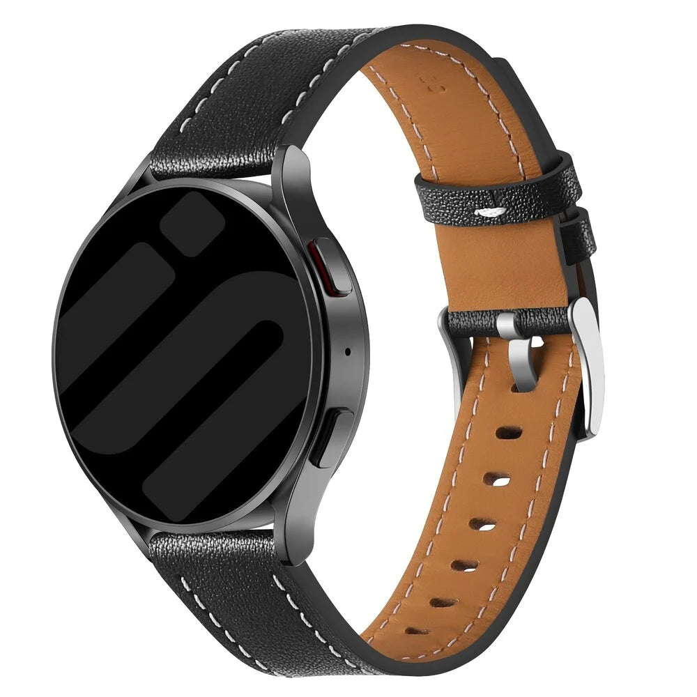 Correa cuero 'One Push' Oppo Watch X2 Mini (negro)