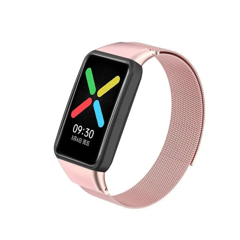 oppo-watch-free-milanese-armband-rosa