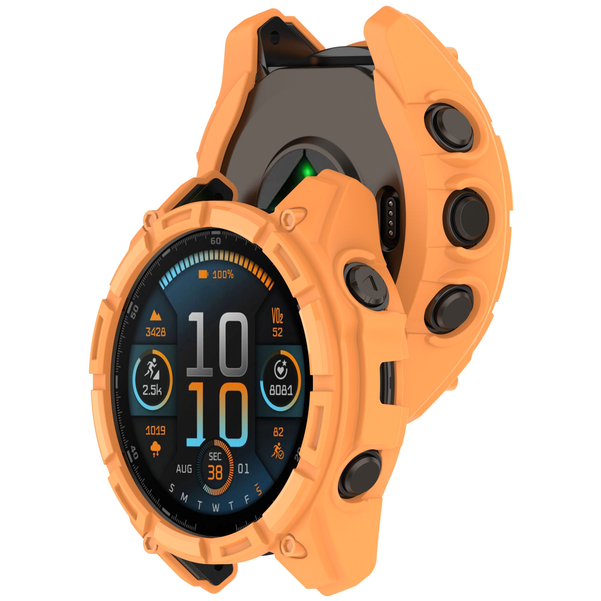 Funda resistente TPU Garmin Quatix 8 - 47mm (naranja)