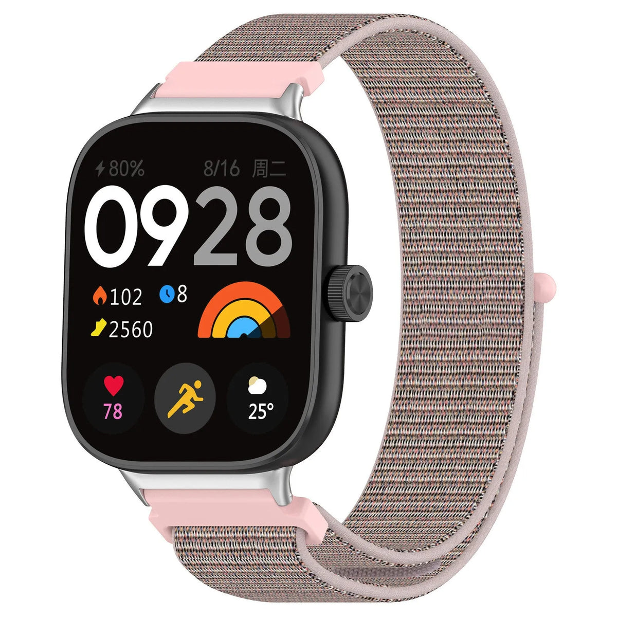 Nylon Strap, on a watch, 3/4 front view