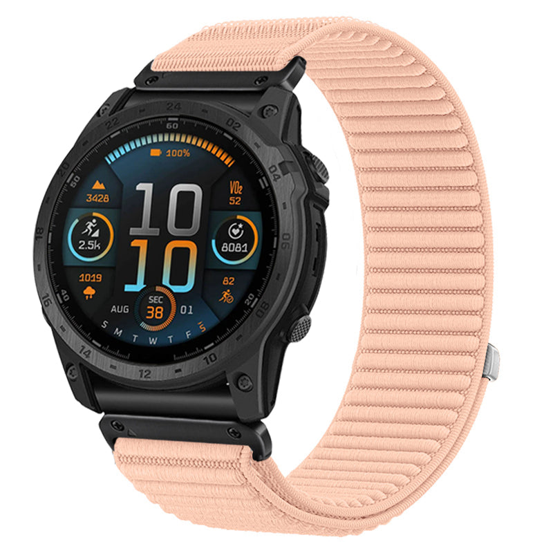 Correa nylon ondulada Garmin Fenix 7s (rosa)